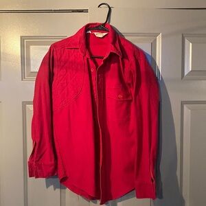 Red Quilted Men's vintage Shooting Shirt